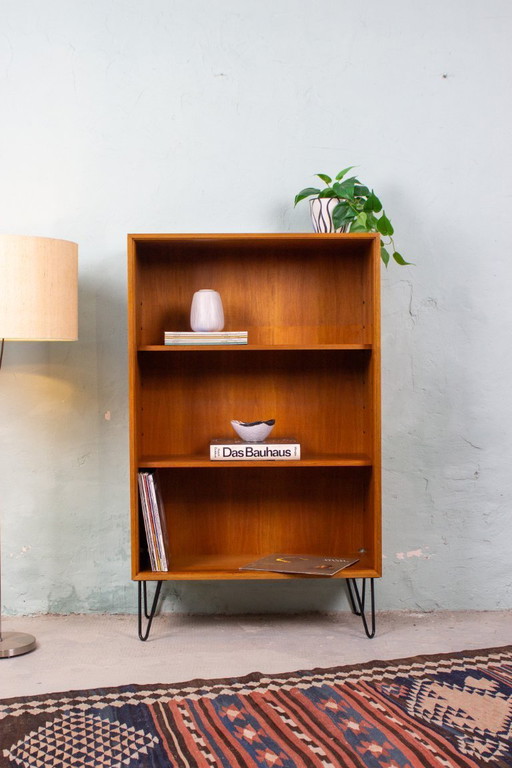 Vintage platenkast, boekenkast, ladekast, dressoir, midden van de 20e eeuw