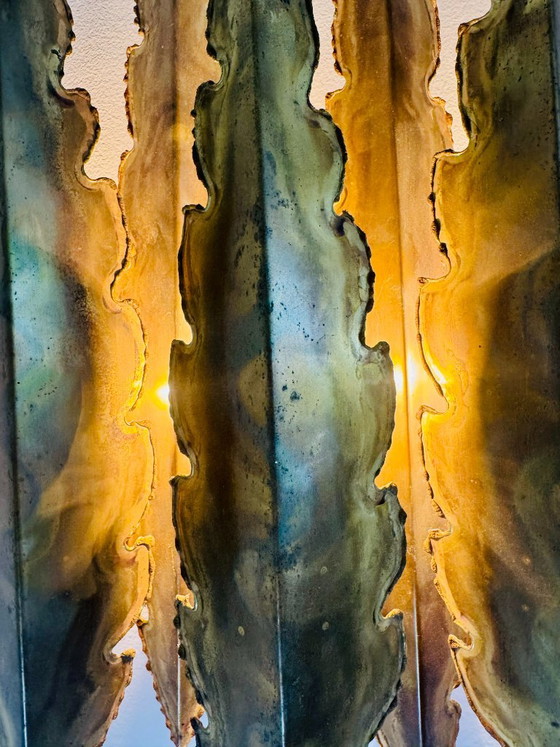Large Model 5195 brutalist wall light by Svend Aage Holm-Sørensen for Holm-Sørensen & Co., Denmark, 1960s (photo 3 of 9)