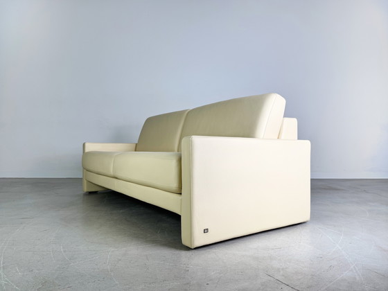 Image 1 of Original Rolf Benz Sofa Ego G leather beige two-seater couch