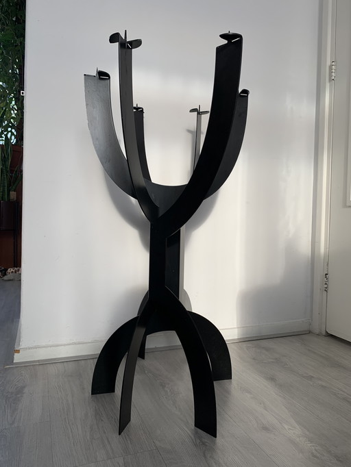 Vintage Xxl Italian Modernist Floor Candelabra