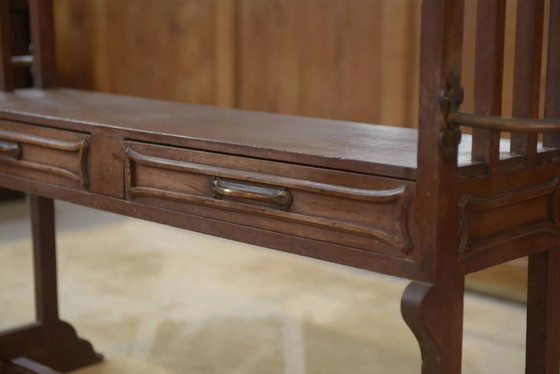 Mahogany cabinet Art Nouveau 1900s – Coat racks, Wood, Copper (photo 4 of 12)