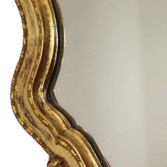Kleiner Deknudt Wappenspiegel Blattgold Vergoldet Barock Stil 45cm – Glass, Wood (photo 10 of 18)