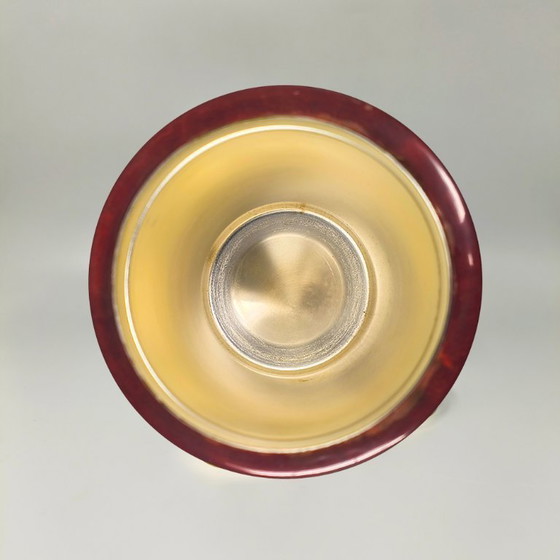 Image 1 of 1960s Astonishing Red Cocktail Shaker in Parchment. Made in Italy