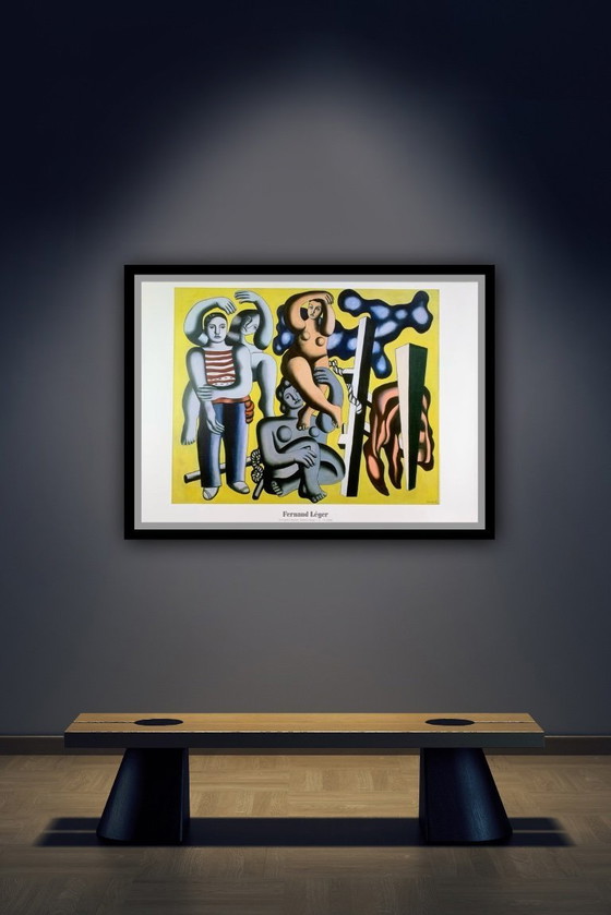 Image 1 of Fernand Leger: "Gli acrobati, 1933". Firmato sulla lastra. Litografia offset in perfette condizioni.