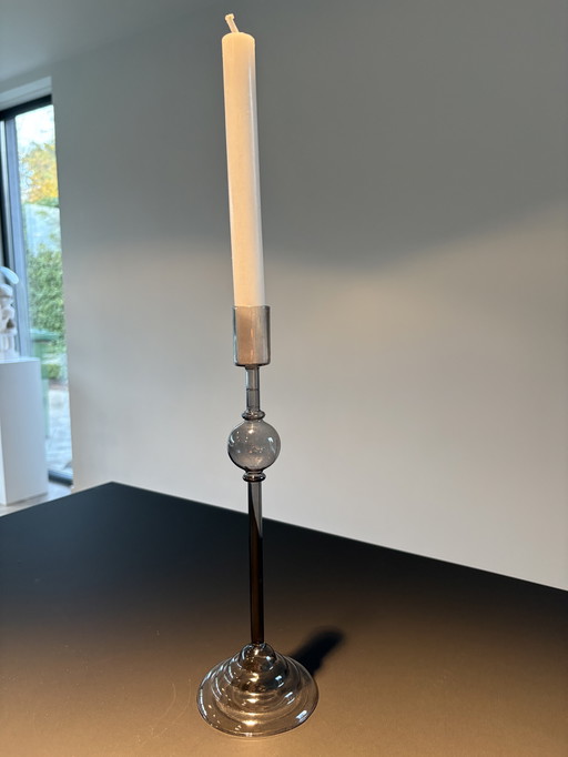 Candeliere in vetro, altezza 30 cm