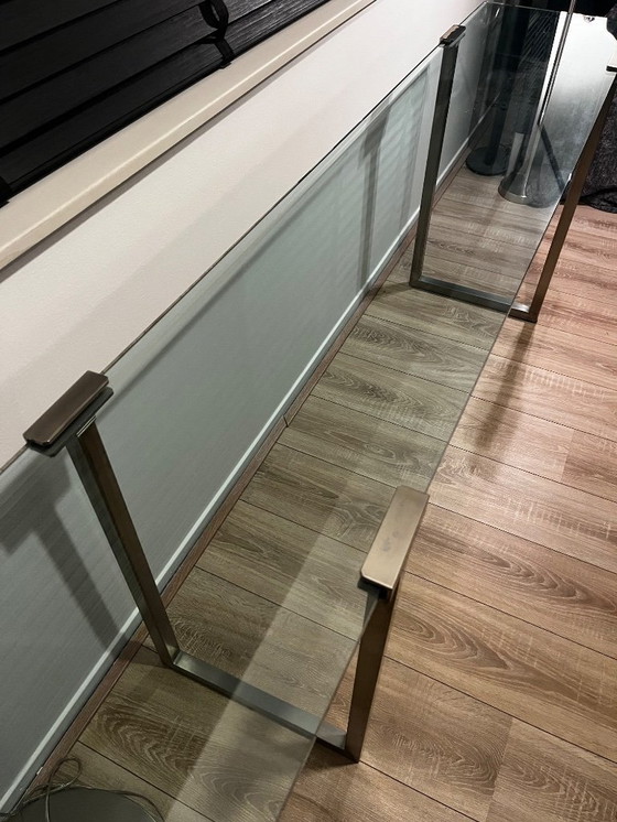 Image 1 of Console d'appoint vintage en verre par Peter Ghyczy, modèle T54