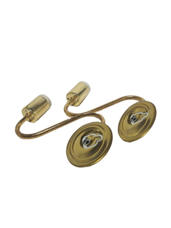 Art Deco Wall Lamp, Poland, 1950s, Set of 2 – Wall lights, Brass (photo 5 of 7)