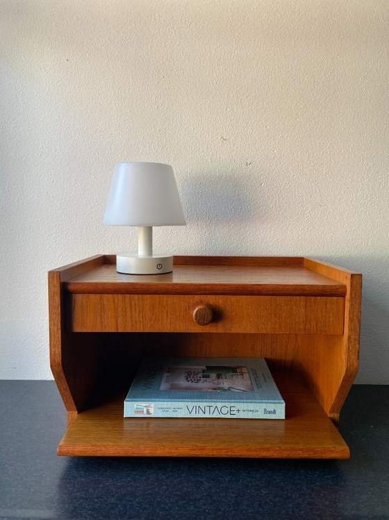 Image 1 of Vintage floating hallway cabinet/nightstand with drawer