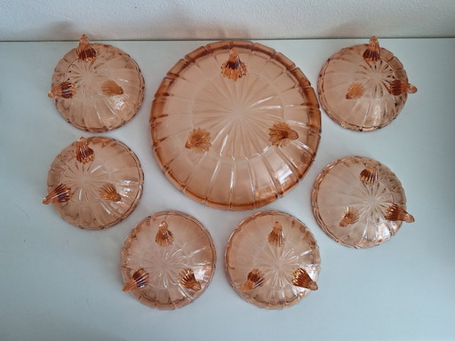 Art Deco glass set