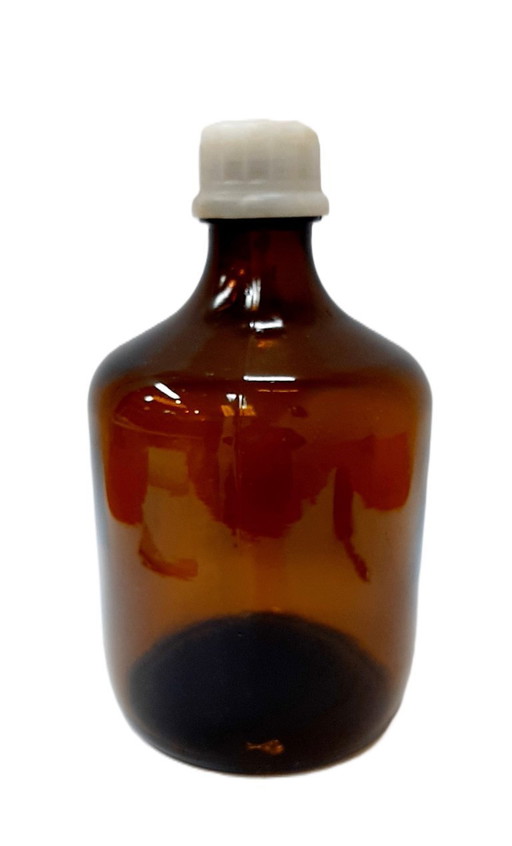 Vintage Large Amber Glass Chemistry/Apothecary Bottle