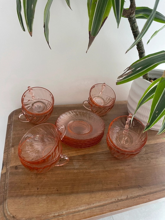 Set Tazze Rosa Arcoroc – Stoviglie, Vintage (photo 3 of 5)