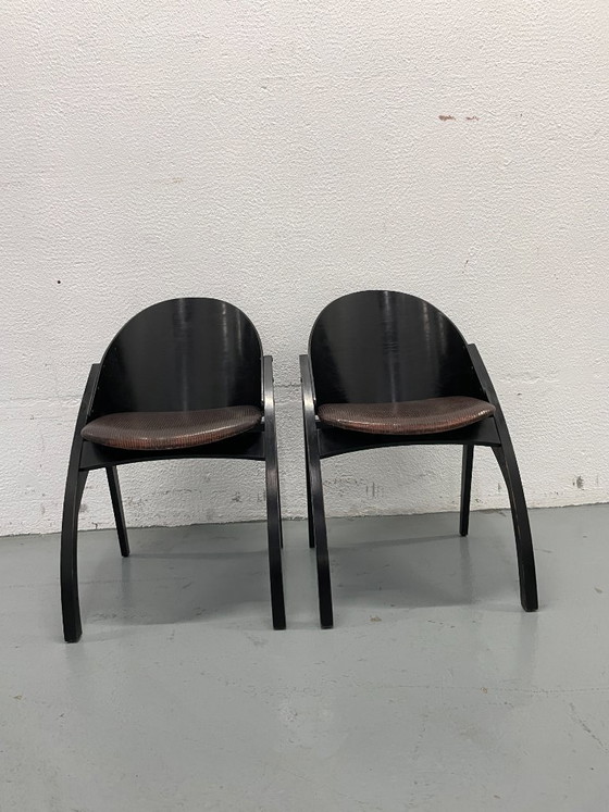 Image 1 of Een paar stoelen van Pascal Mourgue uit de jaren 80.