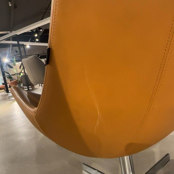 Image 1 of Gelderland 7400 swivel armchair with footstool