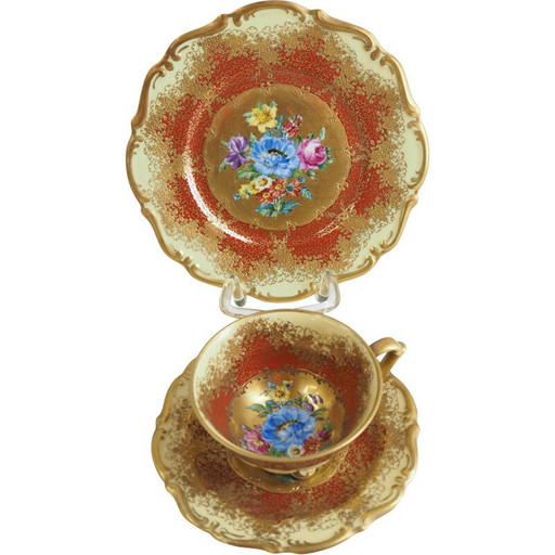 Paar oude porseleinen koffiekopjes, 1910