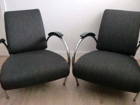 Gelderland 5770 Design Jan Des Bouvrie Come Nuovo 2x – Poltrone, Chrome (photo 4 of 7)