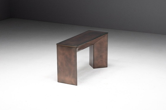 Image 1 of Consoletafel van gepatineerd brons van Belgochrom, België, jaren 70