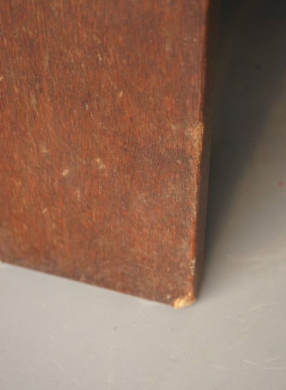 Image 1 of Art Deco fauteuil van de Haagse School, kleine eikenhouten fauteuil, jaren 1920.