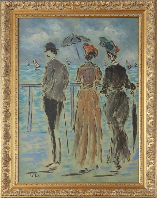 original and signed painting by the painter Henry Saint-Clair