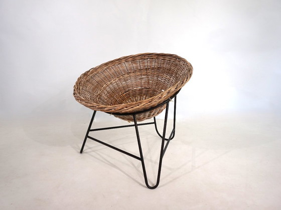 Image 1 of Tumbona de ratán, 1960