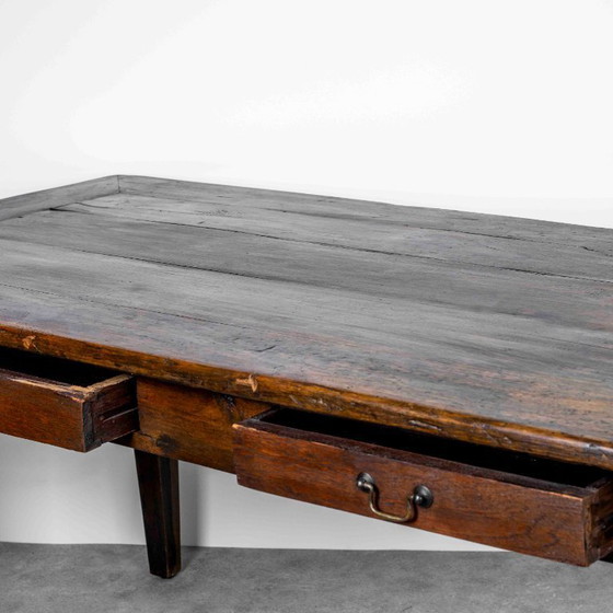 Image 1 of Alter französischer Bauerntisch mit Schubladen