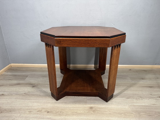 Image 1 of Tavolino della Scuola di Amsterdam - Art Déco (circa 1900-1920) - con lati allungabili