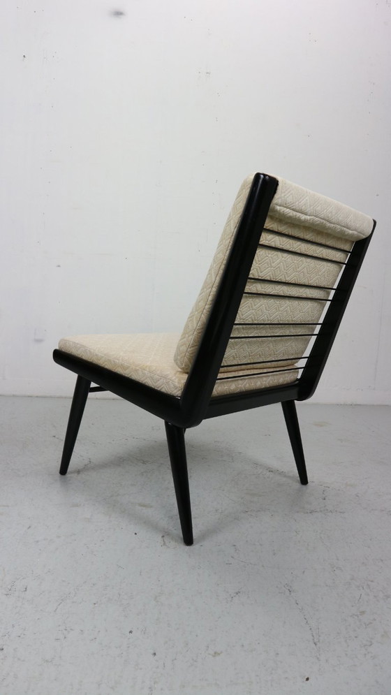 Image 1 of 2x 'Boomerang' H. Mitzlaff, E. Schmidt per Soloform, sedie a sdraio bouclé, 1953