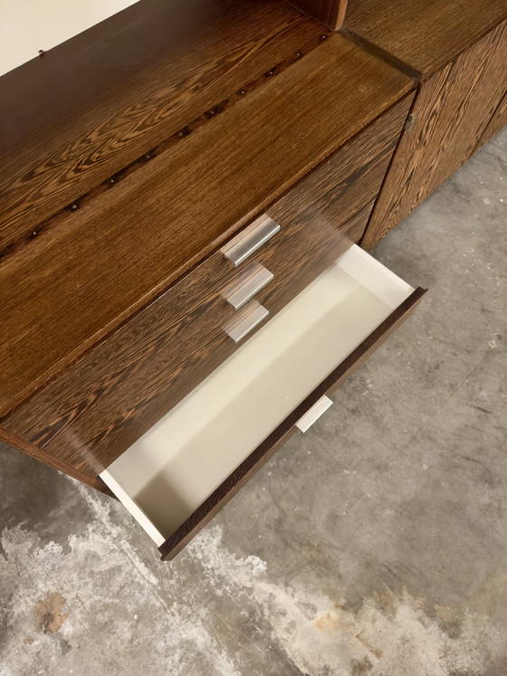 Image 1 of Vintage Pastoe modulair wengehouten wandmeubel 