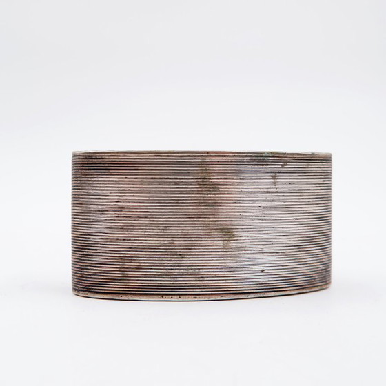 Image 1 of Silver vermeil ribbed pocket snuffbox - 19th century