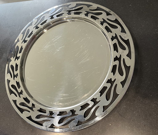 Plat de service, plateau Alessi, acier inoxydable