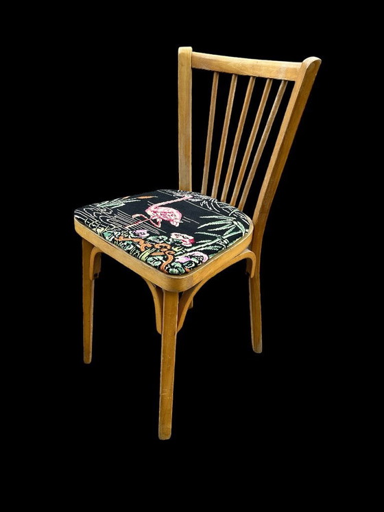 Baumann chair reupholstered with vintage tapestry – Dining chairs, Wood (photo 4 of 9)