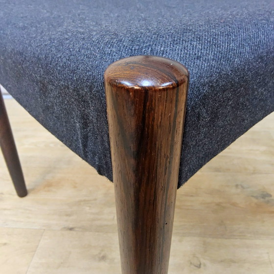 3x Vintage Danish Dyrlund Chairs Rosewood Reupholstered (Scandinavian Design) Mid Century – Dining chairs (photo 11 of 15)