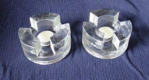 2x Wiesenthalhütte Glas Stövchen Kannenwärmer Teewärmer Kaffeewärmer