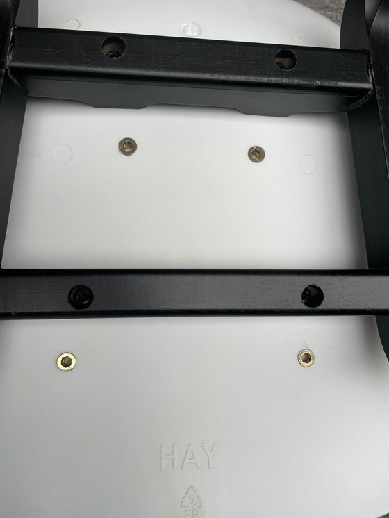 Image 1 of 5x HAY about a chair AAC22 dining chairs white - Upholstered interior purple