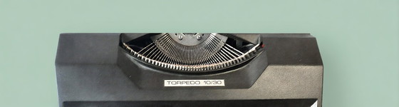 Image 1 of Machine à écrire vintage Torpedo 10/30 – Noir mat et entièrement mécanique