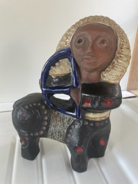 Vintage ceramic archer - Elisabeth Vandeweghe - Perignem