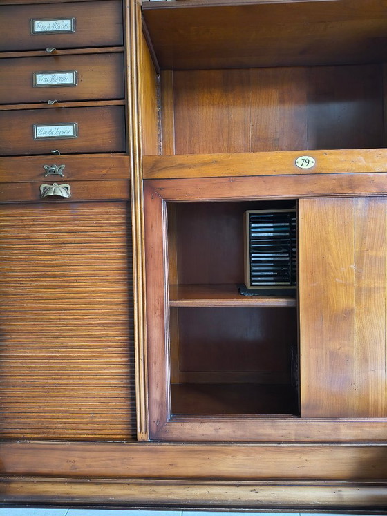 Image 1 of Assi d'Asolo bookcase - cherry wood - Italian design - mobili del collezione