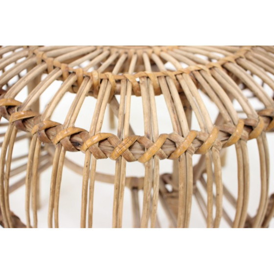 Image 1 of Mid-century rattan stool, Czechoslovakia 1960s