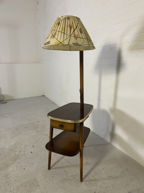 Image 1 of Vintage staande lamp bijzettafel 