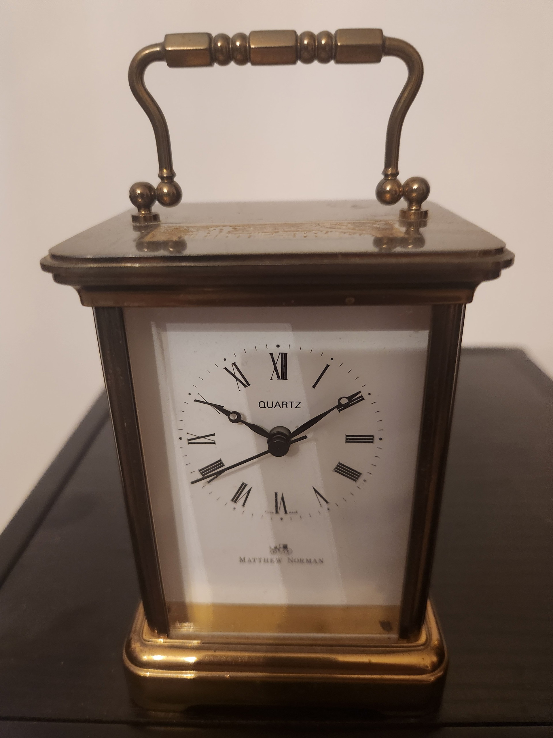 Beautiful Brass Matthew Norman Travel Clock (Swiss Made) – Quartz