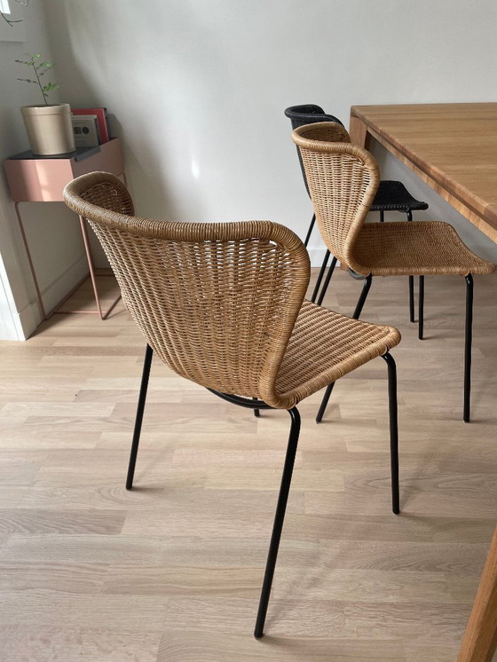Image 1 of 4 x C603 Feelgood stoelen, binnen, rotan, goede staat