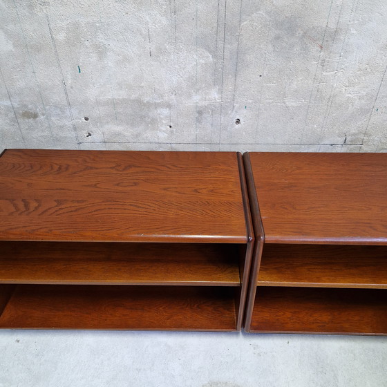 Image 1 of Set of 2 Lowboards Low Cabinets TV Cabinet 1970s