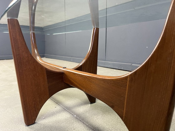 Image 1 of Table basse scandinave en teck et verre, années 1960