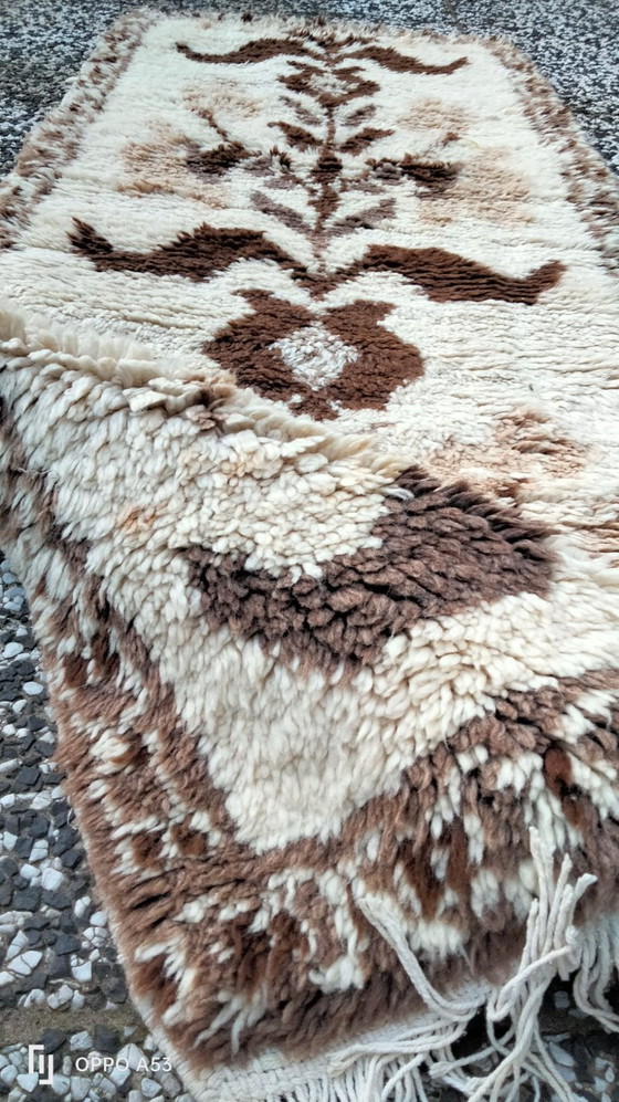 Image 1 of Handgeknoopt Berber kleed wol 204x80cm
