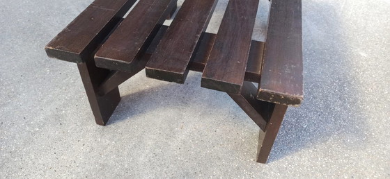 Image 1 of Banc ou table vintage en bois à lattes