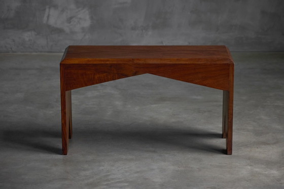 Image 1 of Mid-Century Walnut Bench, France, Late 20th Century