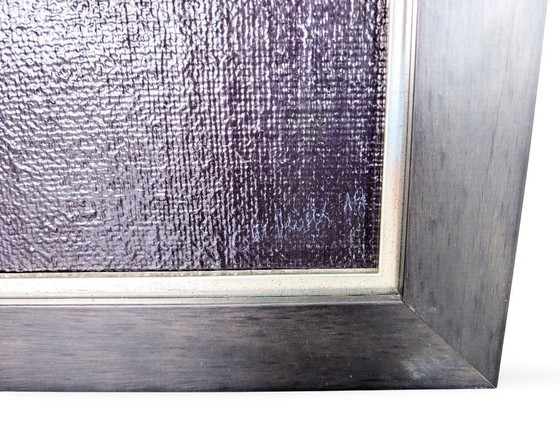 Image 1 of Oil painting, framed composition, Möck burlap, jute, canvas