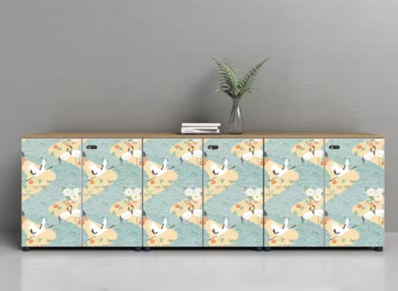 Image 1 of Papier peint adhésif en vinyle avec grues