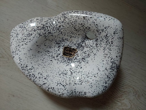 Posacenere vintage firmato Alain Guillard con etichetta