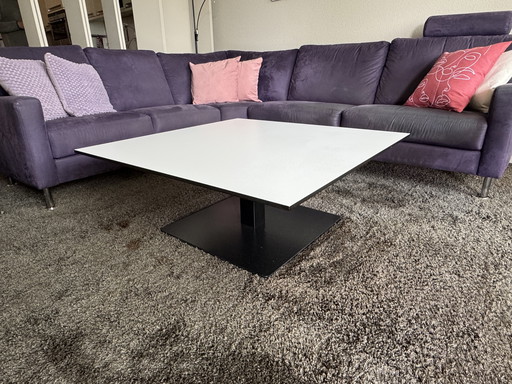 Coffee table, square, as a 'floating surface'