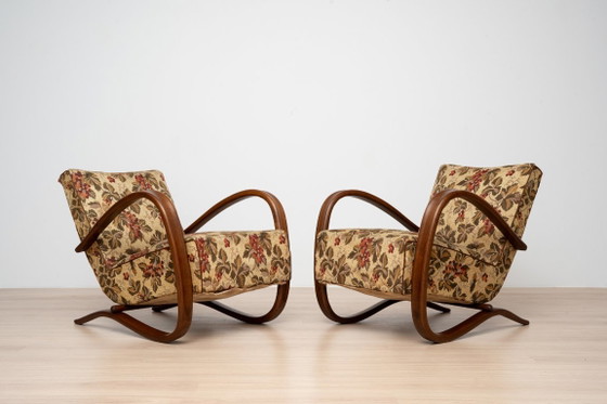 Paire de Fauteuils Art Déco H269 par Jindřich Halabala, Tchécoslovaquie, années 1930 – Thonet, Wood (photo 3 of 17)